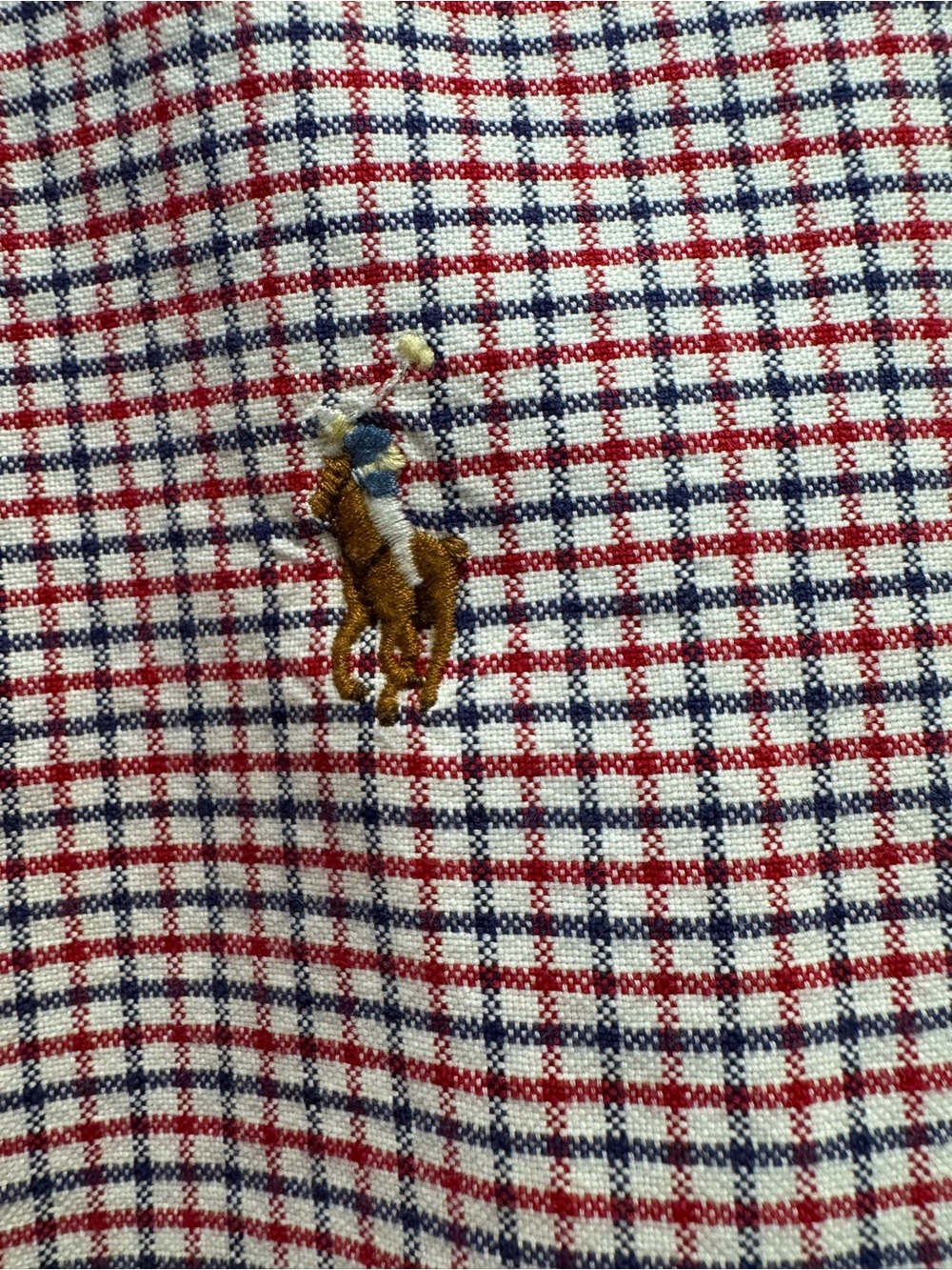 Ralph Lauren Red and White Checked Button-Down Shirt - Picture 8 of 8